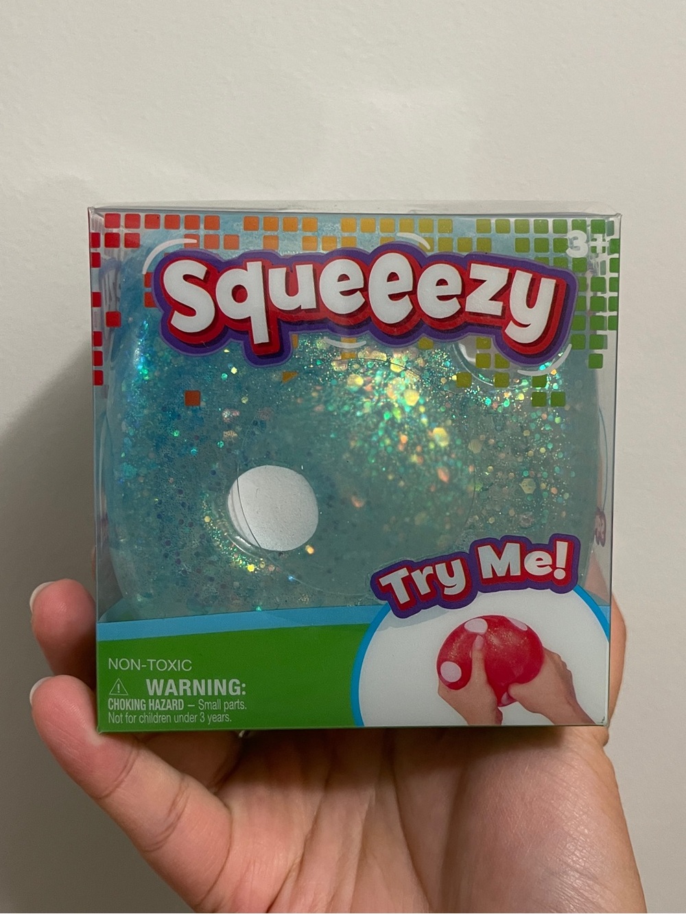 Squeeezy Glitter Blue Dice